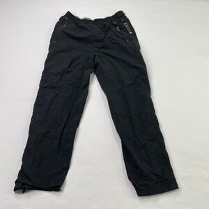 Vintage Structure Black Tear-Away Nylon Snap Lined Pants Men's M Snow Winter